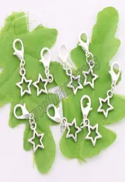 Open Star Lobster Claw Clasp Charm Beads 200pcslot Silverbronze Jewelry DIY C138 105x245mm1107619