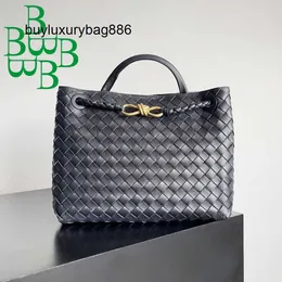 Bolsa de couro botteg venet andiamoes tecido série feminina bolsa dupla face pele carneiro 2023 novo grande horizontal elegante 49ps