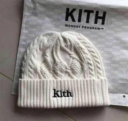 X3Y8 Kith Beanie Winter Hats för män Kvinnliga damer Akryl Manschetten Skull Cap Sticked Hip Hop Harajuku Casual Skullies Outdoor Christ5274763