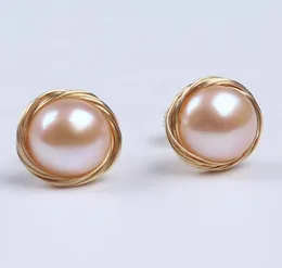 Ny stil Fashion Design 910mm Button Shape Pearl Smycken sätter kvinnorörhängen5219498