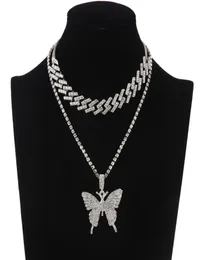 Модные ювелирные изделия, гламурное ожерелье с бабочкой, комплект колье со стразами для женщин, блестящие эффектные ювелирные изделия5048734