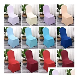 Chair Covers White Polyester Spandex Wedding Party Chair Ers For Weddings Banquet Folding El Events Decoration Ss1230 Drop Delivery Ho Otfni