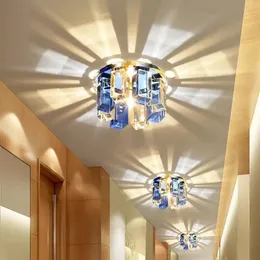Verlichting 3W LED-plafondlamp Kristal Zonnebloem Gang Lineair Glas Bloem KTV Inbouw Kroonluchters Hal Balkon Spotlight La