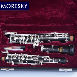 MORESKY Professionelle C-Dur-Oboe aus Ebenholz, halbautomatisch, vollautomatisch, Oboe-Stil, mit Kupfernickel beschichtetes Silber