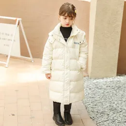 Chaqueta de invierno holgada coreana para niña, abrigo impermeable con capucha y abrigo para niña de 2 a 14 años, traje de Parka para niña adolescente 231226