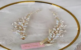 1 PZ Le Liin Sposa Opale Fermaglio per capelli Forcina di cristallo Sposa Gioielli per capelli in oro Parrucchino da sposa Y2004096734719