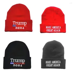 Boinas Unisex Beanie Donald 2024 Sombrero de elección bordado para mujeres Hombres Adolescentes Imagen Props Merch