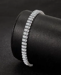 lussuoso braccialetto di diamanti tennis designer acciaio inossidabile Moissanite tennis catena a maglie bracciali braccialetti regalo di San Valentino Chirstm1685493