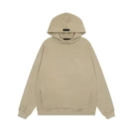 män hoodies designer hoodies höst ny tredimensionell silikon bokstav höga kvinnors tröjor mångsidiga avslappnade våren khaki leece hoodie för män