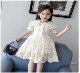 2021 New Summer Girls Princess Dress Kids Short Sleeve Lace Tulle Dresses 어린이 레이스 드레스 아이 드레스 294U242Q1501562