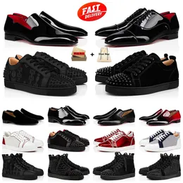 christian louboutin red bottoms men shoes With Box Designer Shoes dress shoes Luxury Loafers Plate-forme Sneakers 【code ：L】Rivets Women Casual Flat Vintage Trainers