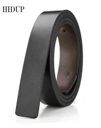 Hidup men039s bom nível de qualidade couro genuíno cinto pino slide estilo cintos macios cinta apenas 33cm largura sem fivelas 2021 luw3255328