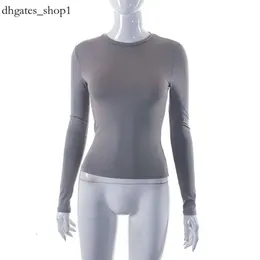 Krótkie koszulki kobiety Skims Seksowne chude szyi krótki rękaw Bodycon solidne elastyczne koszulki Tops Y2K Streetwear Summer skim 71