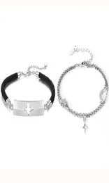 Catena a maglie Stella Luna Forma di sole Bracciali con ciondolo Buon amico Amante Coppia Bracciale Mano Amicizia Accessori Donna Uomo Gioielli 56344288