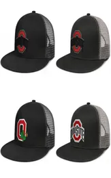 Мужская и женская бейсболка в сетку Ohio State Buckeyes, крутой дизайн для собственного хип-хопа, плоские шляпы с козырьками, логотип основной команды Sport 388 footba1399220