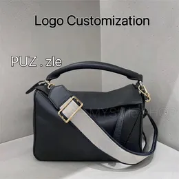 Puzzle hobo bag increspata borse firmate borsa a tracolla catena in pelle tinta unita fibbia banda quadrata signora uomo fionda crossover messenger borsa rosa caldo spedizione gratuita