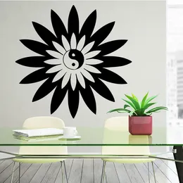 Wall Stickers Decal Chinese Style Sticker Tai Chi Philosophy Butter Flower Bedroom Living Room Home House Decoration Decor