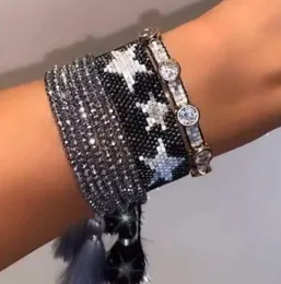 Charme pulseiras bonito grânulo miyuki estrela pulseira conjunto para mulheres olho turco jóias pulseras artesanal femme braçadeira bileklik9221406