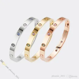 Brazalete Precioso Pulsera Diseñador De Joyas para Mujer Pulsera De Diamantes De Colores Brazalete De Acero De Titanio Chapado En Oro Que Nunca Se Desvanece No Alérgico,G