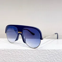 Gafas de sol de verano para exteriores para hombre, gafas de sol de marca de lujo de diseñador Retro, espejo de sapo de medio marco, gafas de sol de estilo de viaje y ocio con caja Z90