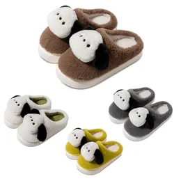 Slippers women men slides sandals comfort keep warm winter snow slides scuffs sandalssoft Flat green white brown grey mens Slippers size 36-45