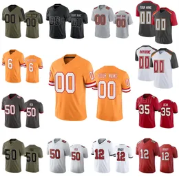 Hurtownia mężczyzn Kobiet Młodzieżowa piłka nożna 6 Baker Mayfield Jersey 23 Ryan Neal 35 Jamel Dean 29 Christian Izien 7 Shaquil Barrett 50 Vita Vea 12 Tom Brady 22 Chase Edmonds