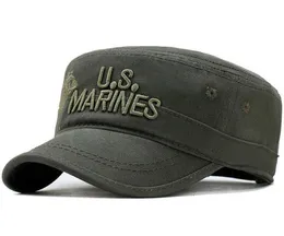 United States Us Marines Corps Cap Hat Hats Camouflage Flat Top Hat Men Cotton Hhat Usa Nav sqckxw whole20199135786