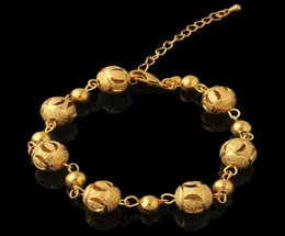 Women039Sブレスレット14 Kyellow Gold Round Bead Beaded調整可能な拡張チェーンジュエリー20060mm5mm4510846