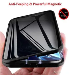iPhone XR XS 11 12 Pro Private Metal Phone Case CoQue 360 ​​Magnet PreventPeeping Cover240C56384009836594 용 Max Magnetic Case