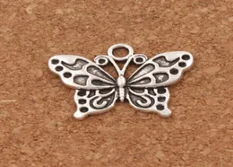Perline di fascino della farfalla di Anartia Jatrohoe del pavone bianco 100 pzlotto 248x191mm Pendenti in argento antico Gioielli fai da te L11289434092