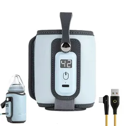 Baby Milk Warmer Digital Display Bag USB Nursing Bottle Heater Portable Thermal For Rese Outdoor 231225