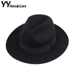 YY 60CM Wool Fedora Cap for Men Autumn Winter Vintage Felt Cap Big Size Trilby Hat Classic Man Jazz Panama Hat Chapeu FD19006238651735605