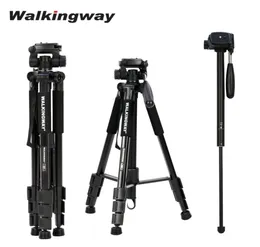 Walkingway Q222 Treppiede per fotocamera portatile Treppiede da viaggio in alluminio Monopiede per Pografia Video Fotocamera reflex digitale DSLR 2103172642955