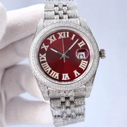 Diamantuhr für Herren, automatische mechanische Designer-Uhren, wasserdicht, 41 mm, Saphir-Damen-Business-Armbanduhr mit Diamantbesatz269A