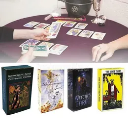 Przychylaj dużą wyprzedaż! 15 stylów Tarots Witch Rider Party Favor Smith Waite Shadowscapes Wild Tarot Deck Karty planszowe z kolorowym pudełkiem eng