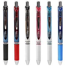 6PCS Pentel BLN75エネルギーシリーズクイックドライリングジェルインクペン05mmニードルポイントプレスタイプニュートラルペンスムースライティングサプライ231225