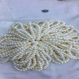 Vacker sträng 7-8 mm vitrosa lila multicolor sötvatten pärlpärlor armband 2 st lot212b