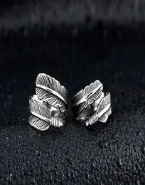 Iron Warrior Vintage Ring Jewelry Whole Open Beach Rings Men and Women Titanium Steel Feather Rings for Party Concert3813414