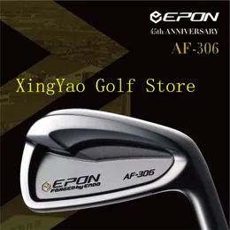 Golfklubbar Epon AF 306 MENS IORN SET Soft Iron Forged 7st (4,5,6,7,8,9, P) med stål/grafitaxel med headcovers GRIP Ferrules Anpassa Kontakta mig