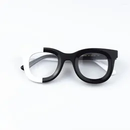 Óculos de sol quadros estilo japonês branco preto óculos unisex ao ar livre prescrição óculos luz luxo acetato qualidade eyewear
