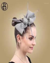 FS Vintage White Wedding Fascinator Hat Women Elegant Ladies Headwear Party Hair Accessories Formal Dress Headdress15824339