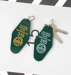 Twin Peaks Key chains The Great Northern el Room 315 Key Tag Keychain Acrylic Keyring for Women Men Fashion Jewelry G10192728695