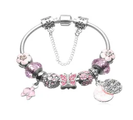도매 핑크 유리 구슬 브레이슬릿 발렌타인 데이 선물 팔찌 스타일 쥬얼리에 적합한 jewelry3837361
