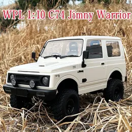 WPL 1 10 C74 Jimny Warrior 2.4G Fjärrkontroll utanför vägfordonet i full skala Electric Four Wheel Drive Climbing Car Toy 231225