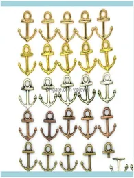 Odkrycia komponenty Jewelry 1000pcs 14x19 mm DIY Jewelry Aessories 5 Colours Bronze Sier Gold Color stop Vintage Ocean Anchor Charms6905832