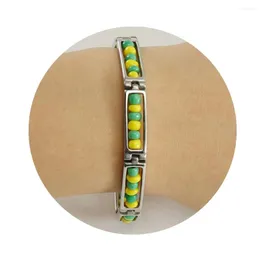 Bangle Fashion Multicolor Bead Bracelet Femme Stainless Steel Ladies Wedding Rainbow Barelful Colorful For Women Christmas Gift