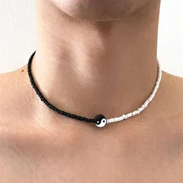 Chokers Aprilwell One Piece Punk Tai Chi Boncuk Kolye Erkekler için Renk Kpop Sokak Giyim Moda Takı Kadın Hediyesi Accesso256W