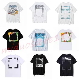 Off Men's T-shirts Offs White Tees Arrow Summer Finger Loose Casual Short Sleeve T-shirt for Men and Women Printed Letter x on the Back Print Oversize Tee