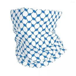 Lenços tradicionais keffiyeh azul bandana pescoço capa impressão kufiya shemagh balaclavas rosto cachecol headwear correndo unisex adulto à prova de vento