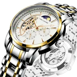 Suszarki Pink Cohome Chronograph Automatyczne zegarki mechaniczne zegarki na rękę Swiss